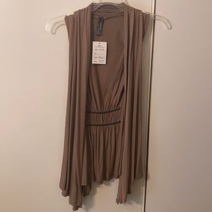 NWT! Wish mocha vest with tie